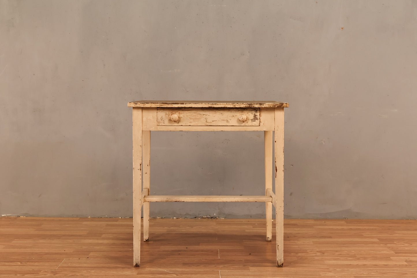 Rustic White Pull-Tab Desk - ONLINE ONLY