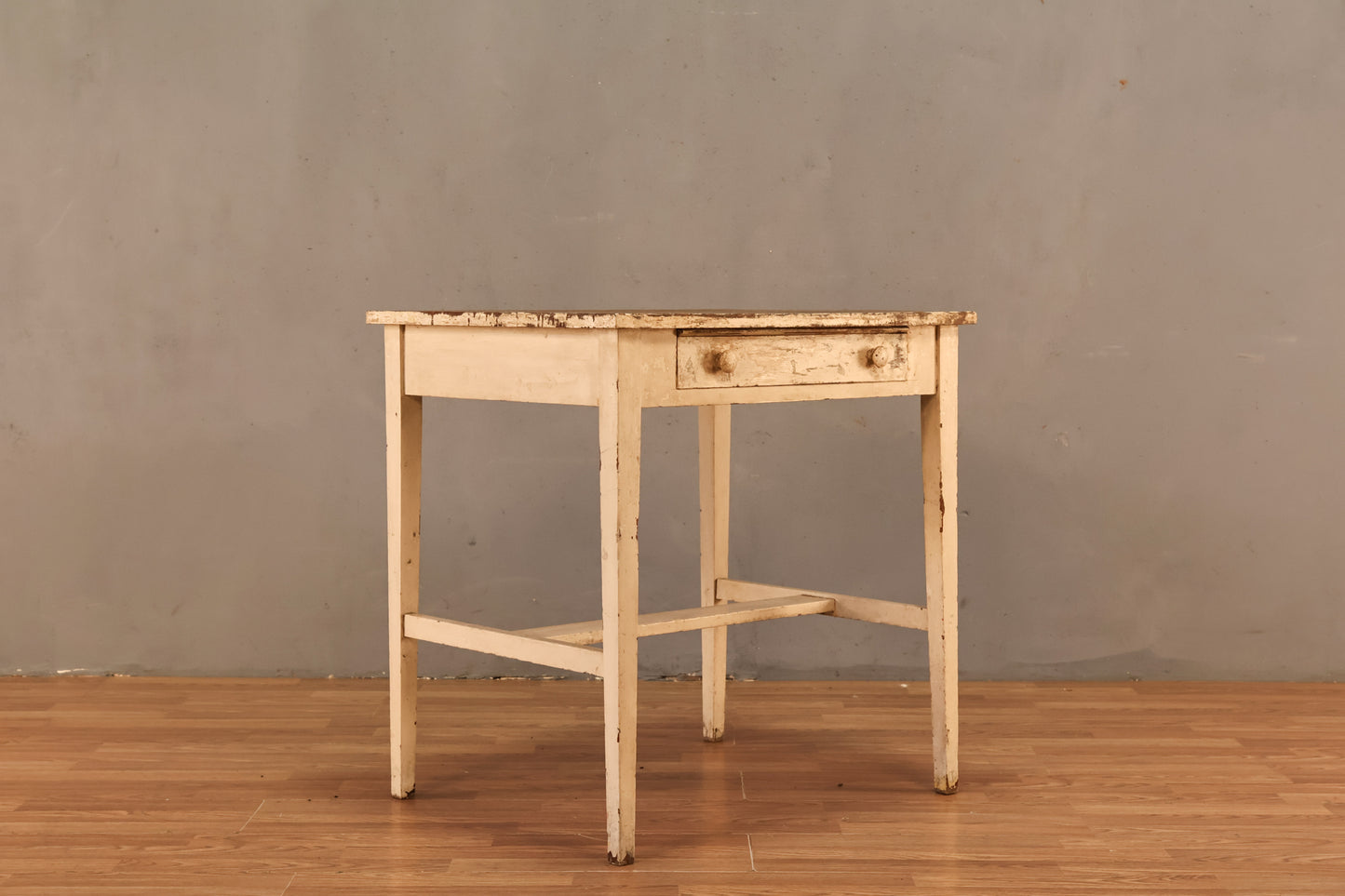 Rustic White Pull-Tab Desk - ONLINE ONLY