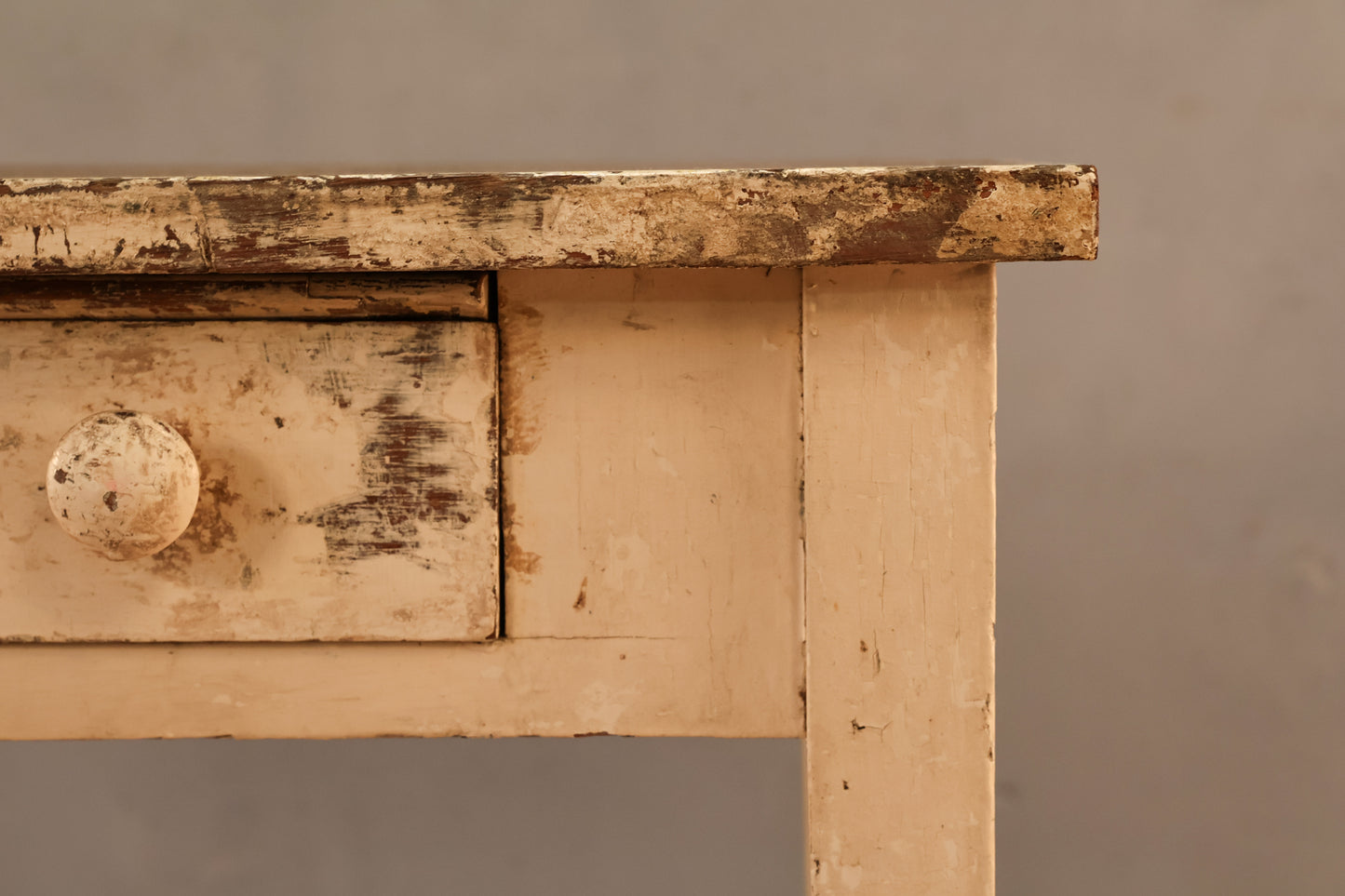 Rustic White Pull-Tab Desk - ONLINE ONLY