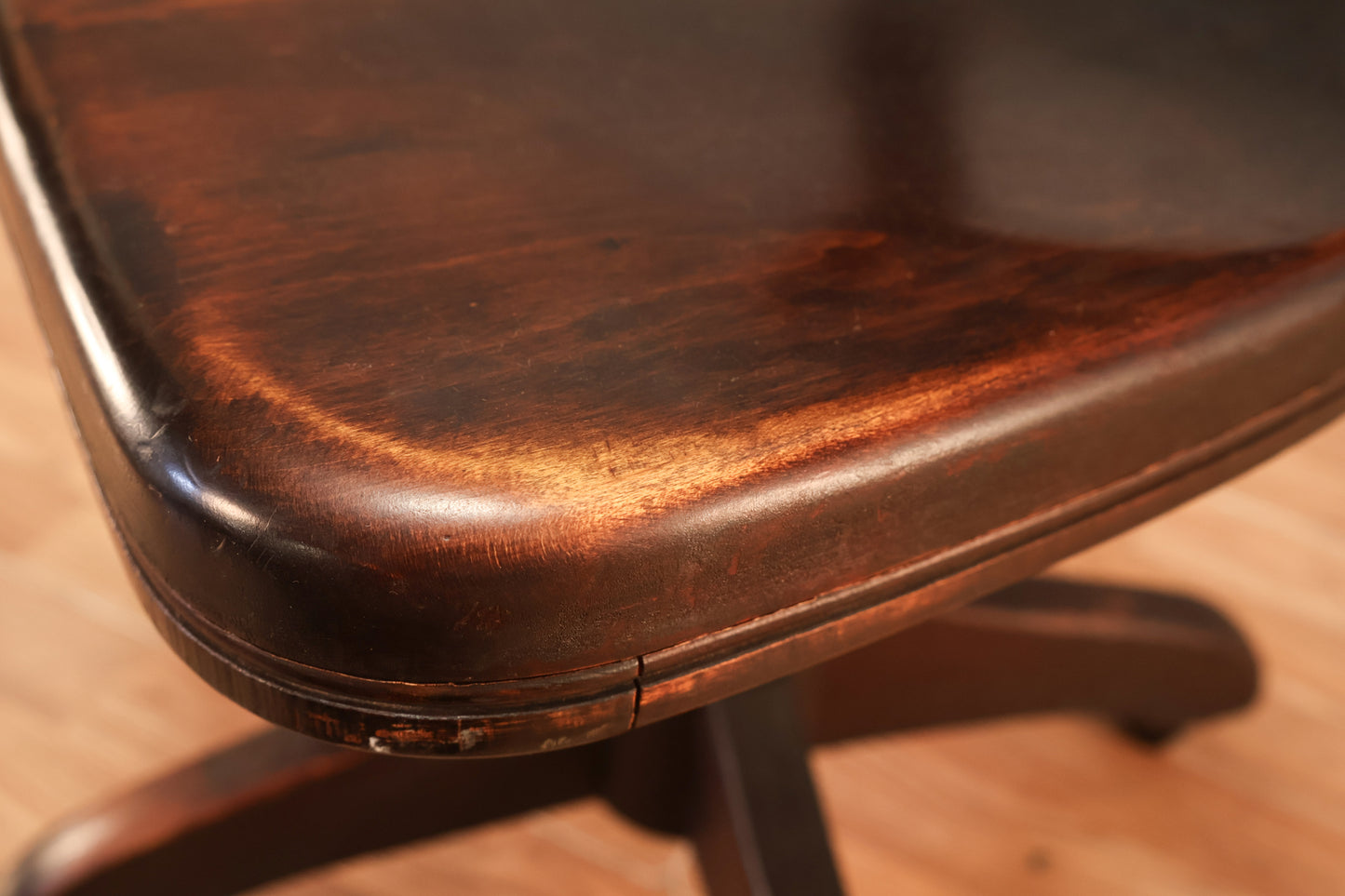 Dark Solid Maple Desk Chair