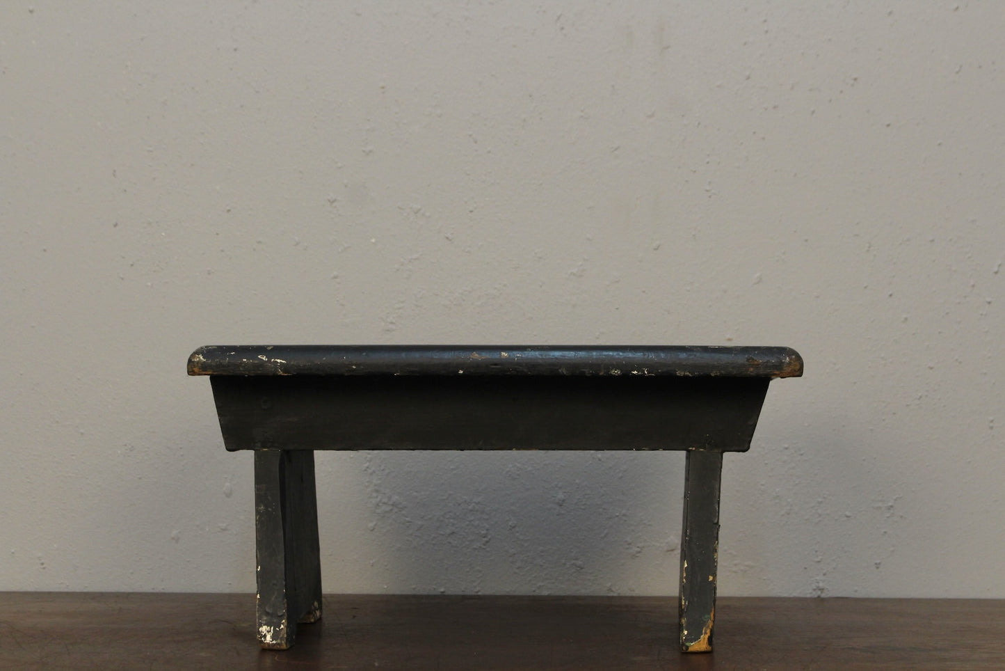 Rustic Black Footstool