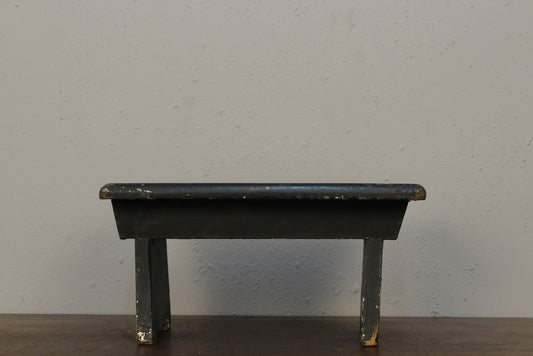 Rustic Black Footstool