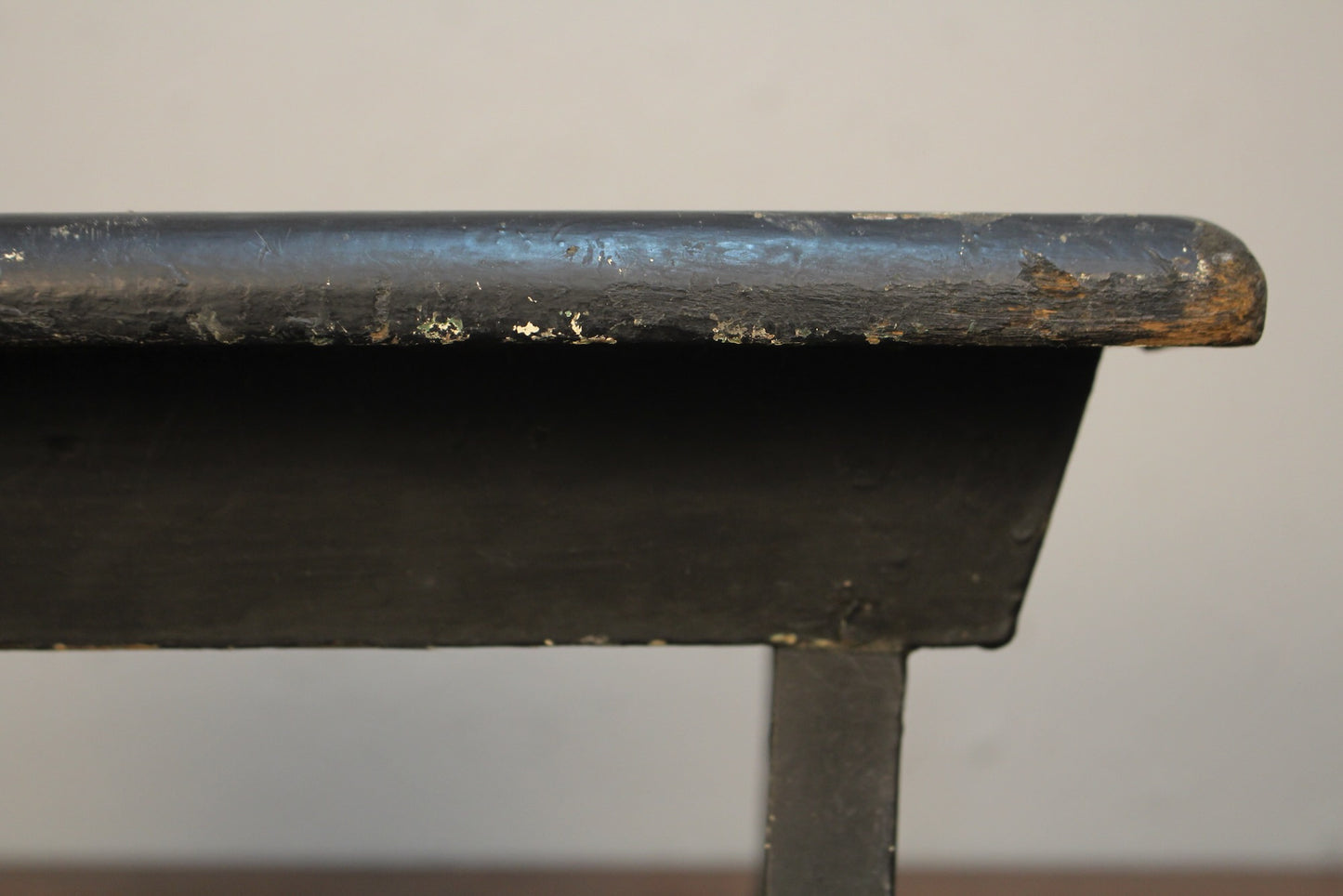 Rustic Black Footstool