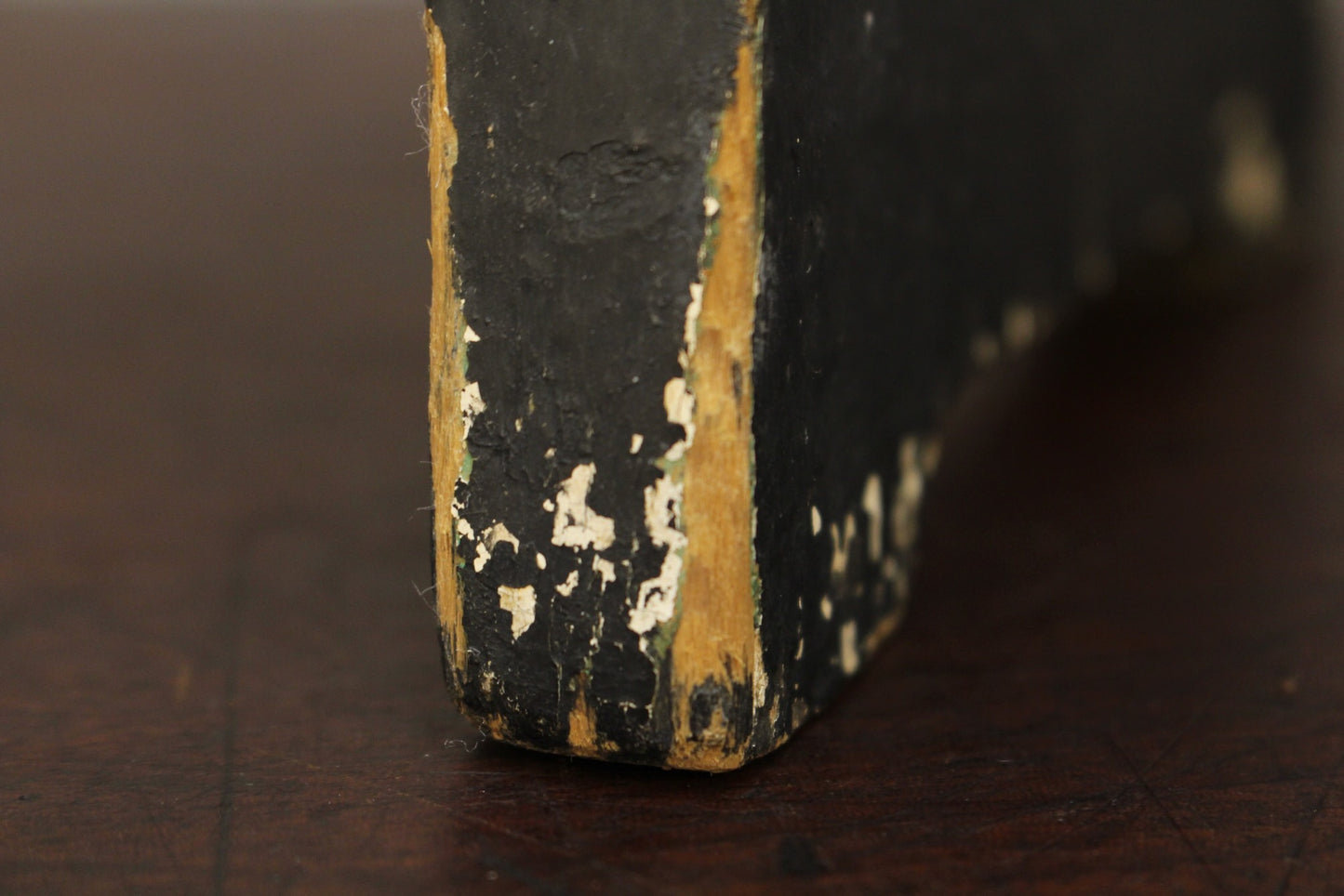 Rustic Black Footstool