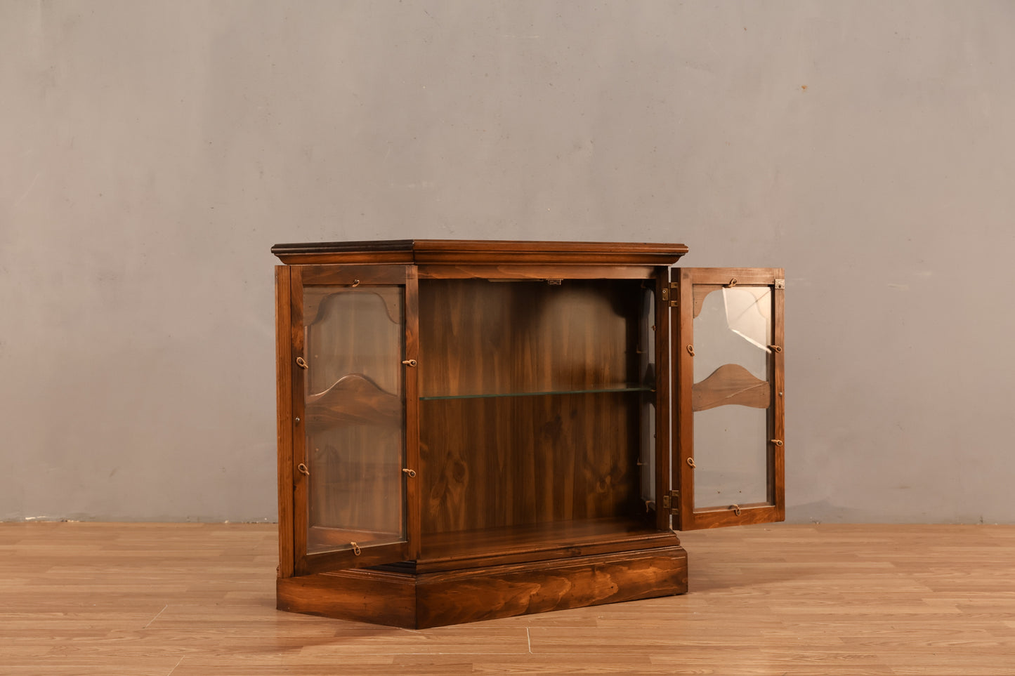 Petite Glass-Front Illuminated Cabinet - ONLINE ONLY