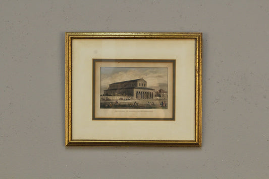 Small Antique "Basilika St. Bonifacii" Steel Engraved Print