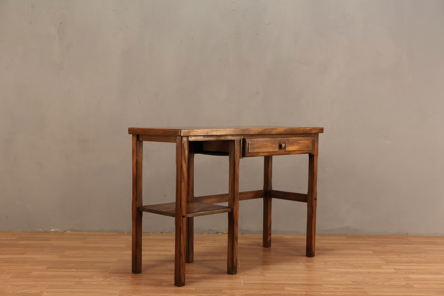 Slim Oak & Laminate 1-Drawer Desk