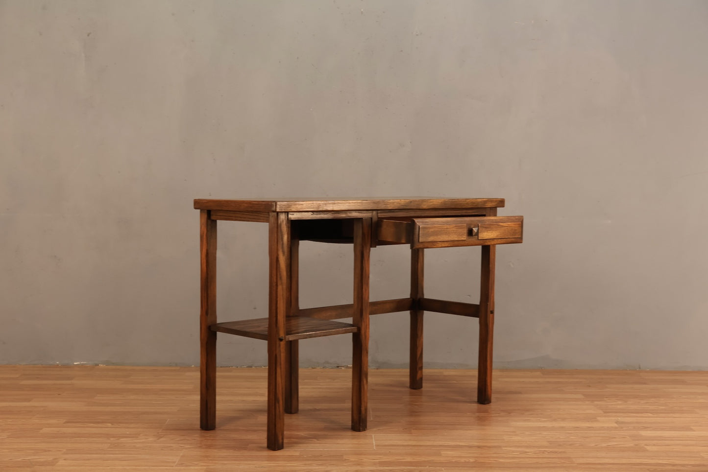 Slim Oak & Laminate 1-Drawer Desk
