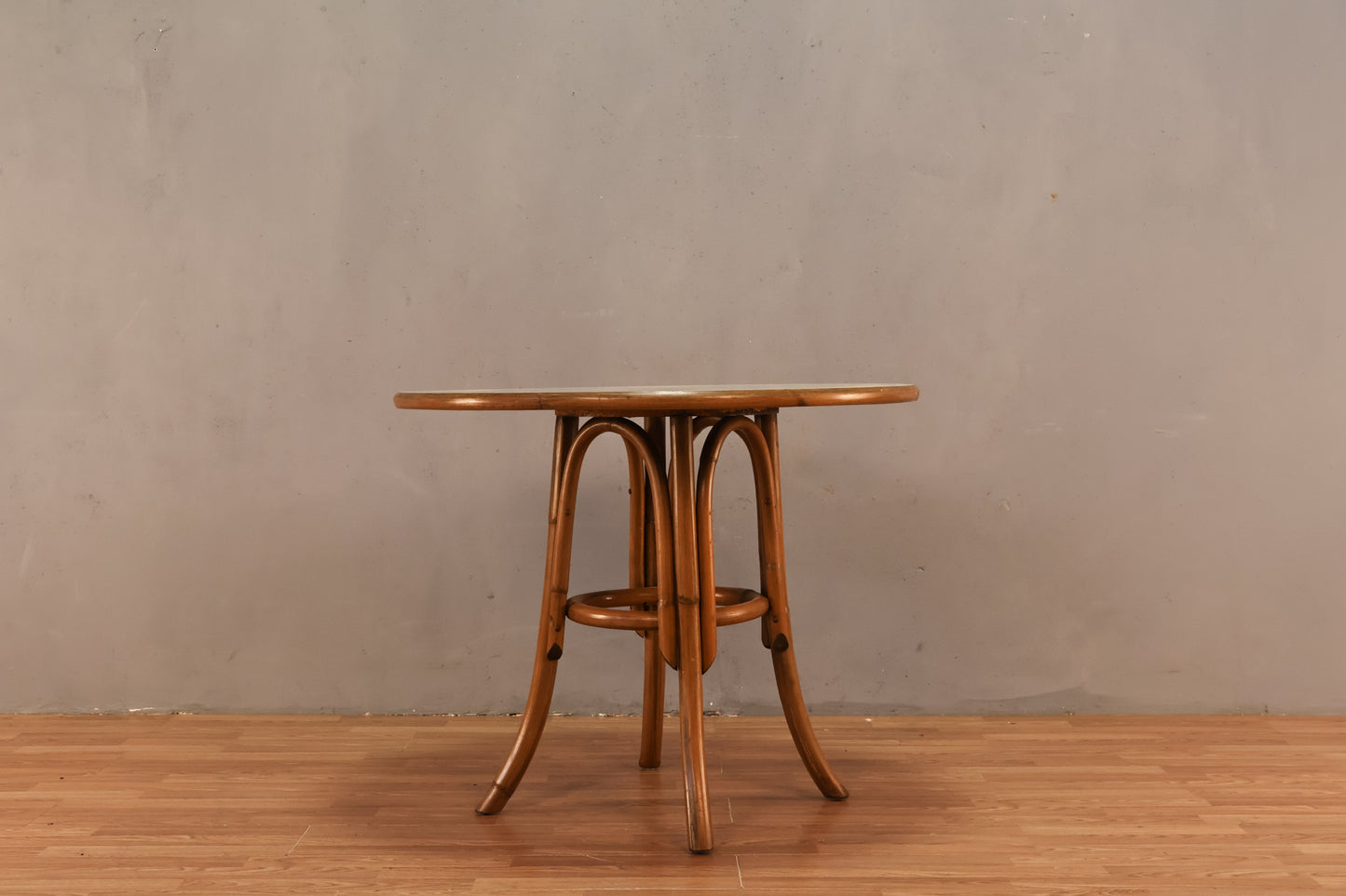 Bamboo & Laminate Round Kitchen Table - ONLINE ONLY
