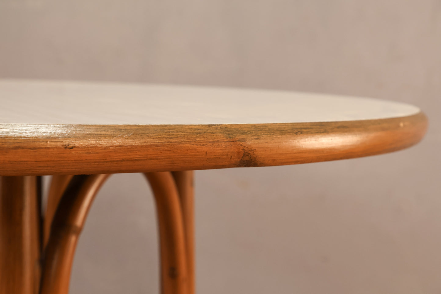 Bamboo & Laminate Round Kitchen Table - ONLINE ONLY