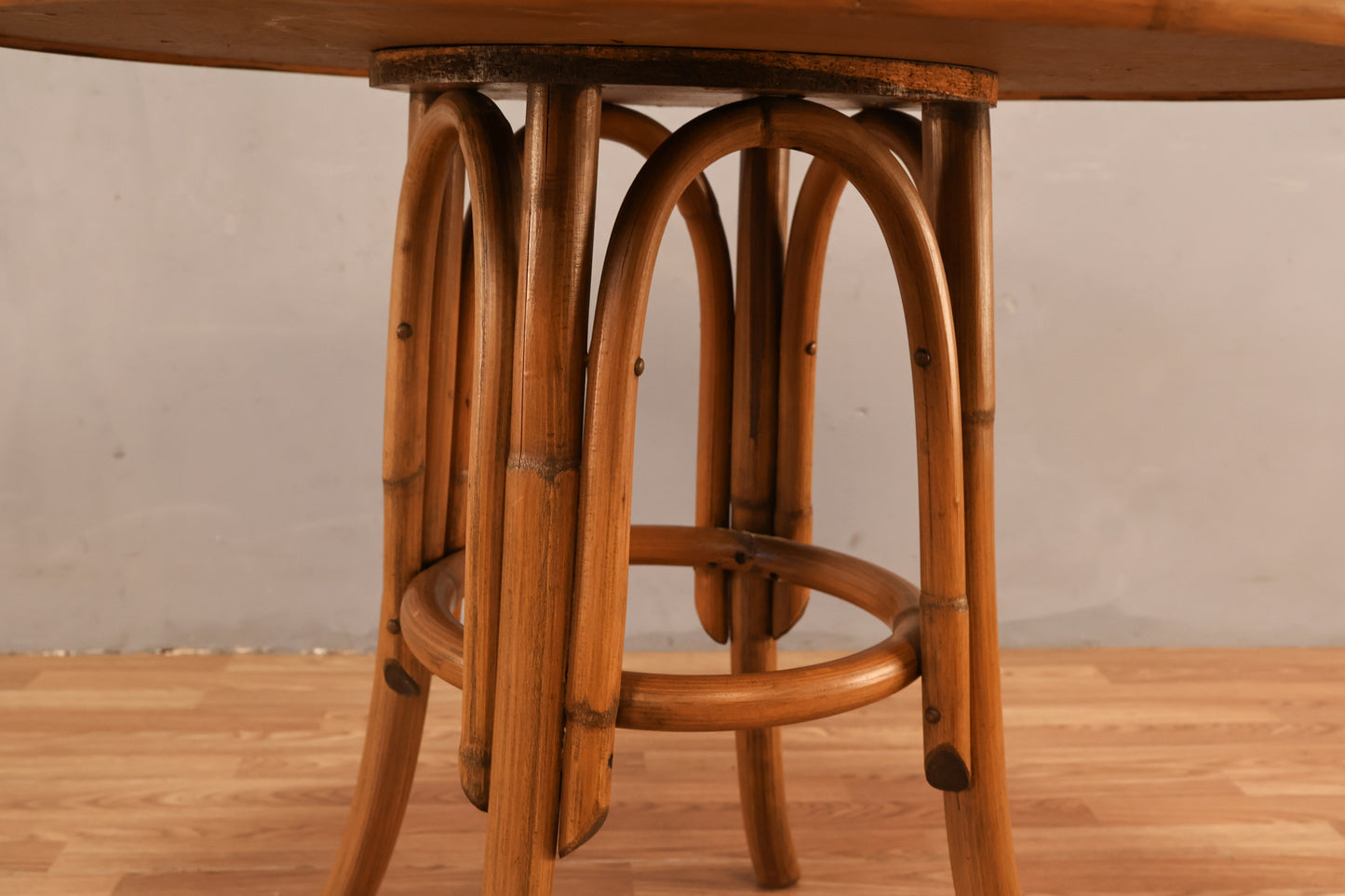 Bamboo & Laminate Round Kitchen Table - ONLINE ONLY