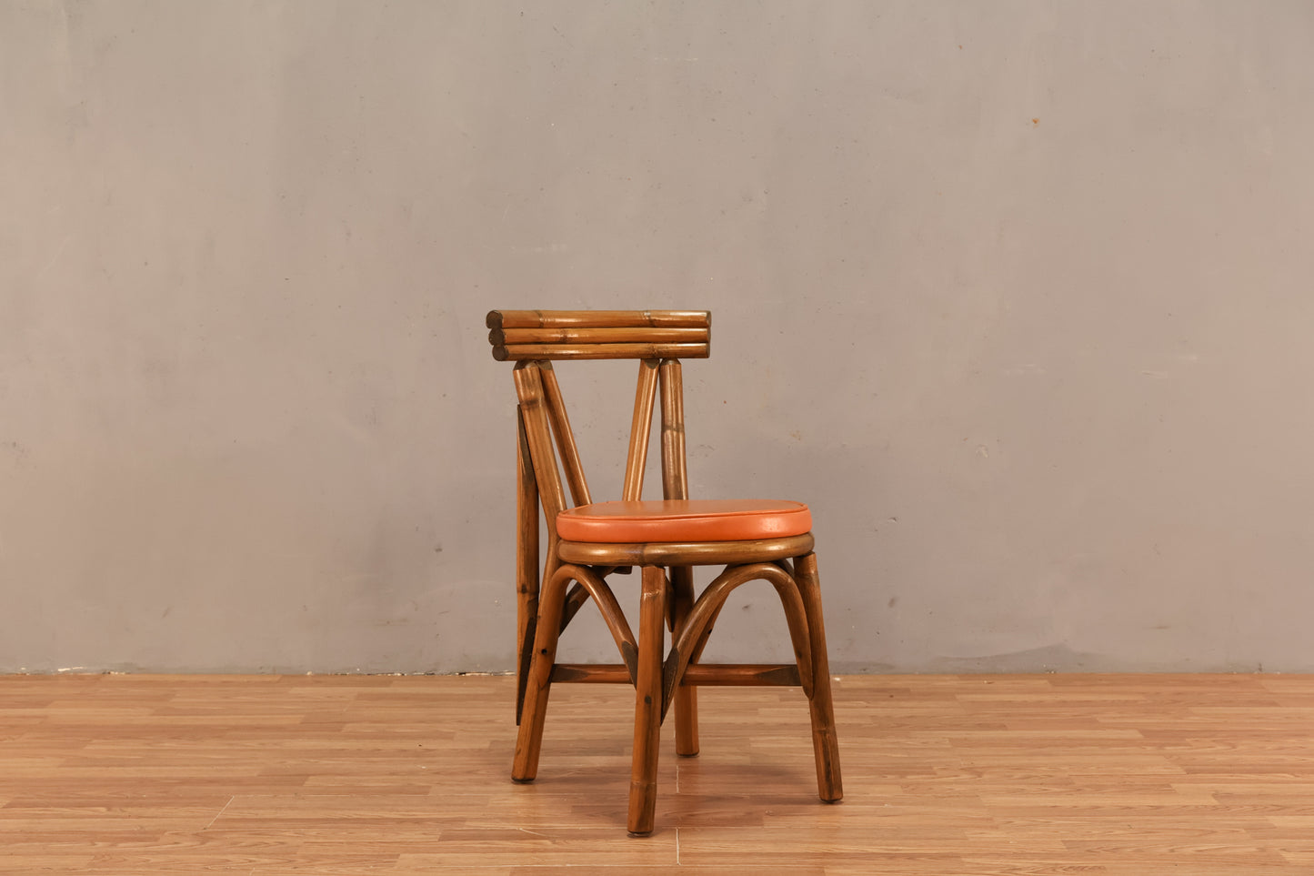 Bamboo & Burnt Orange Side Chair - ONLINE ONLY