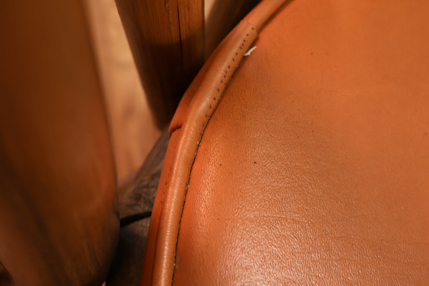 Bamboo & Burnt Orange Side Chair - ONLINE ONLY