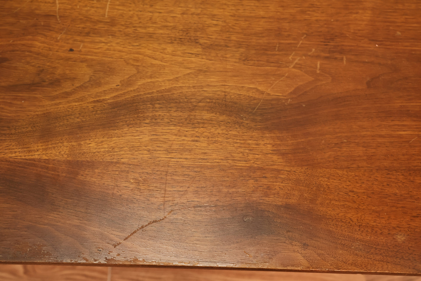 Large Simple Walnut Triangle Table - ONLINE ONLY