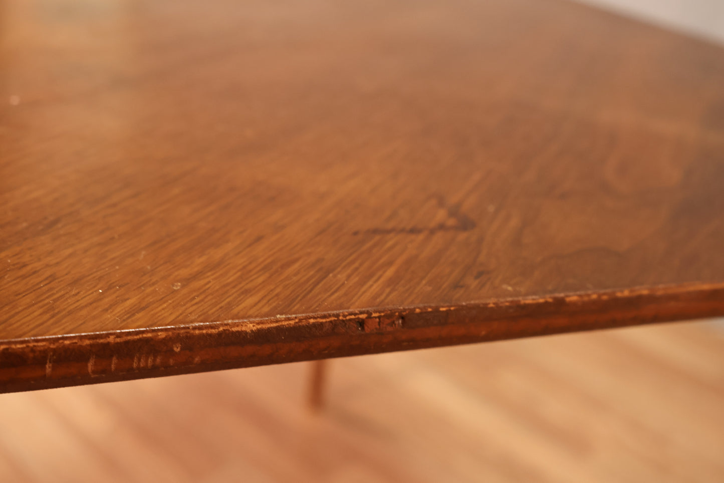 Large Simple Walnut Triangle Table - ONLINE ONLY
