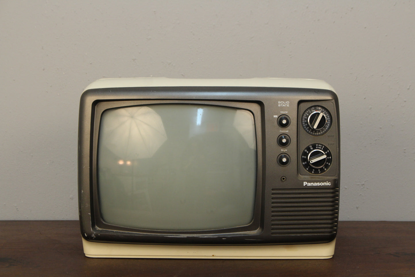 Prop 1970s Cream & Black Panasonic Television