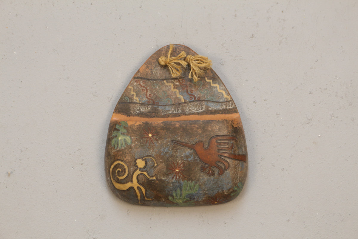 Peruvian Ceramic Wall Pocket