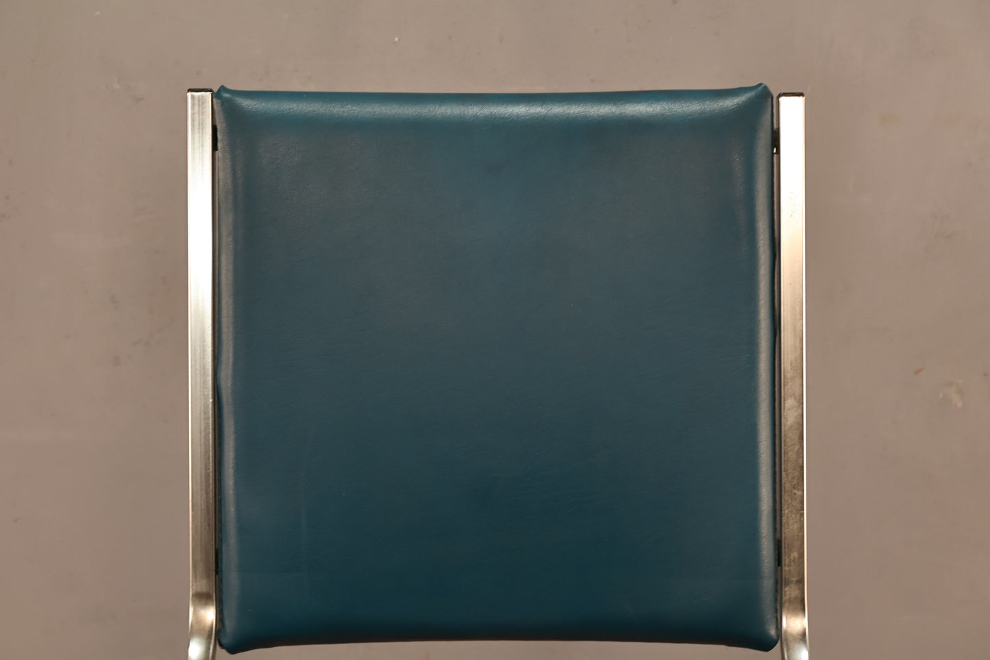 Industrial Lagoon Vinyl & Chrome Side Chair - ONLINE ONLY