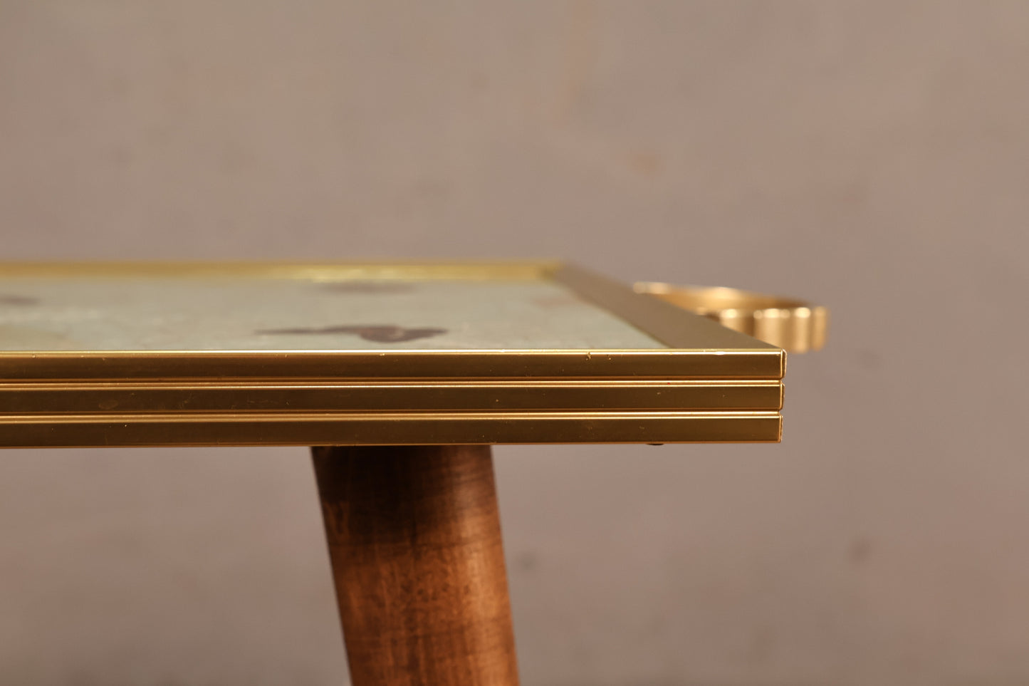 Biltmore Aqua & Gold Butterfly End Table - ONLINE ONLY