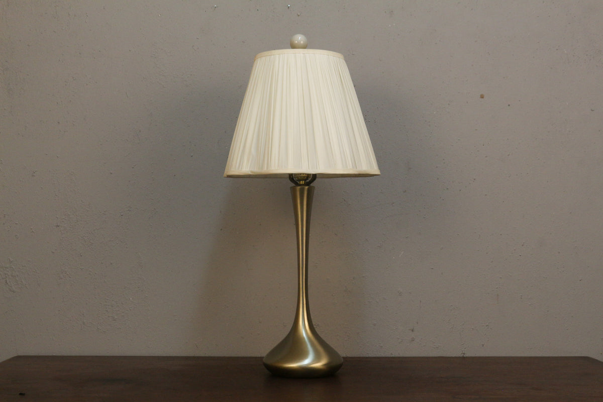 Mid Century Brushed Metal Table Lamp