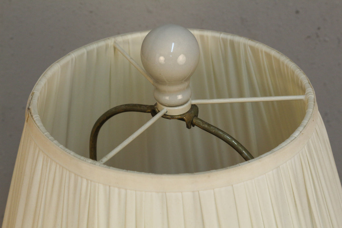 Mid Century Brushed Metal Table Lamp
