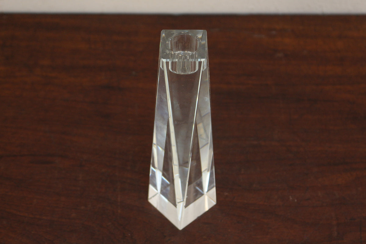 Oleg Cassini Lucite Candlestick Holder