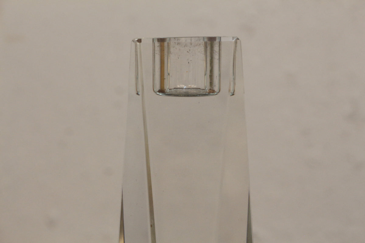 Oleg Cassini Lucite Candlestick Holder