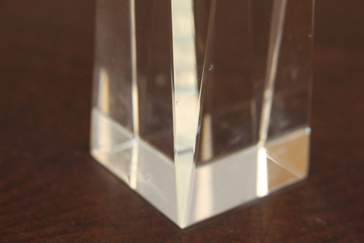Oleg Cassini Lucite Candlestick Holder