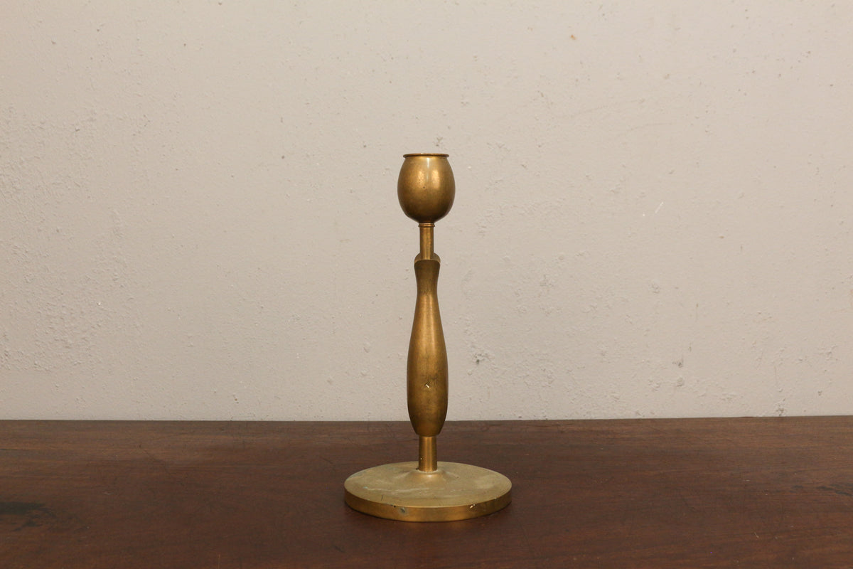 Pair of Brass Tulip Candle Holders