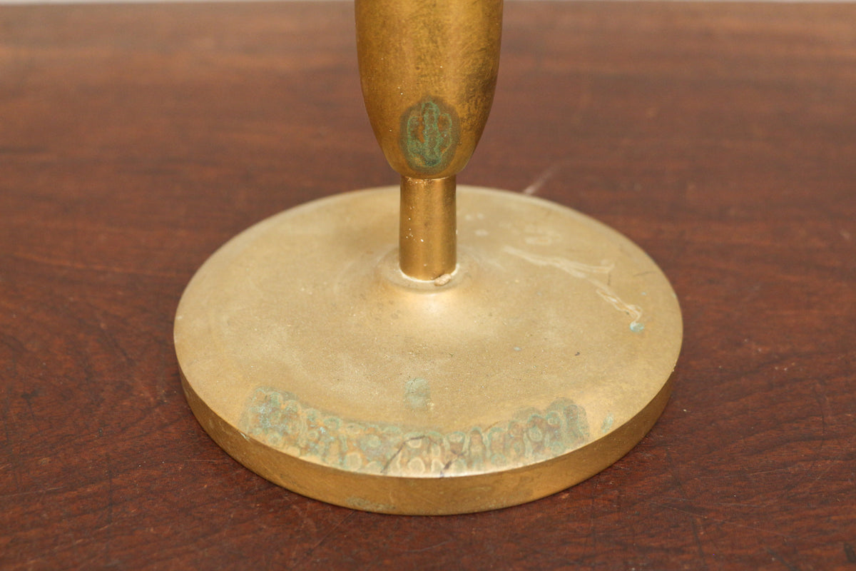 Pair of Brass Tulip Candle Holders