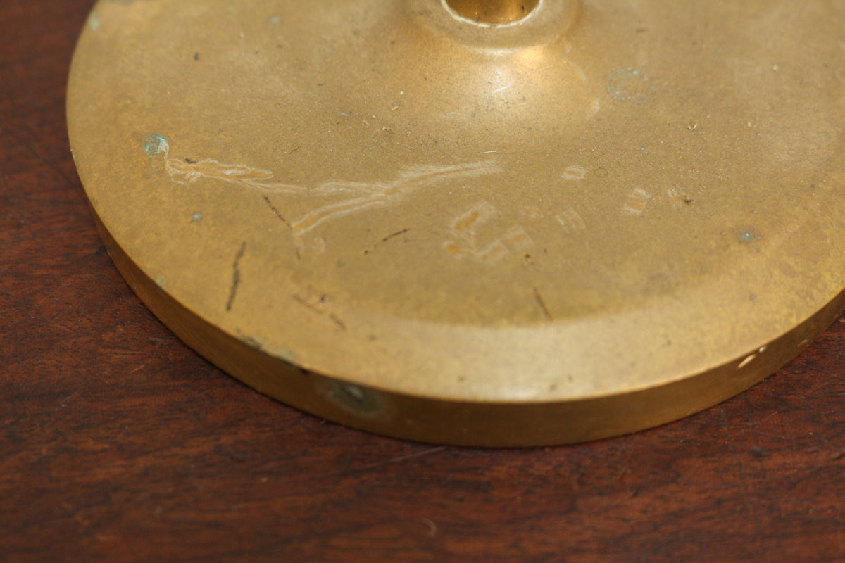 Pair of Brass Tulip Candle Holders