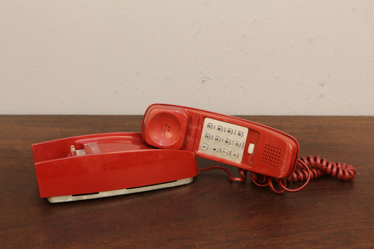 Red Trimline Touchtone Phone