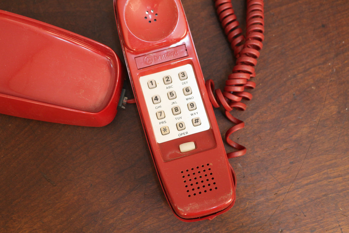 Red Trimline Touchtone Phone