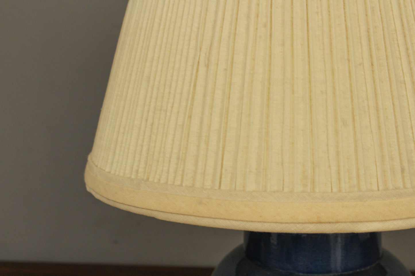 Small Dark Blue Ceramic Table Lamp
