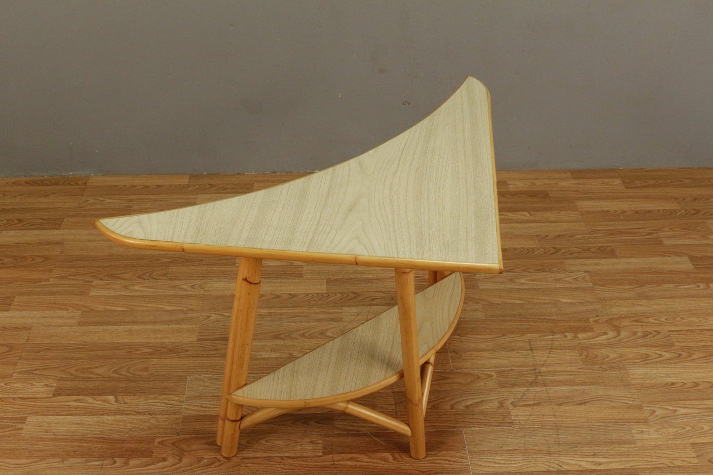 Bamboo & Laminate Corner End Table