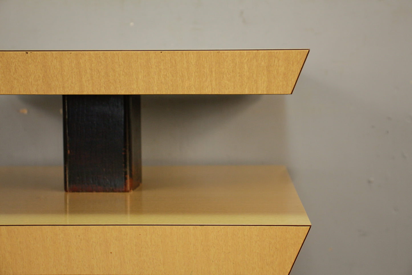 Atomic Black & Blonde Square End Table
