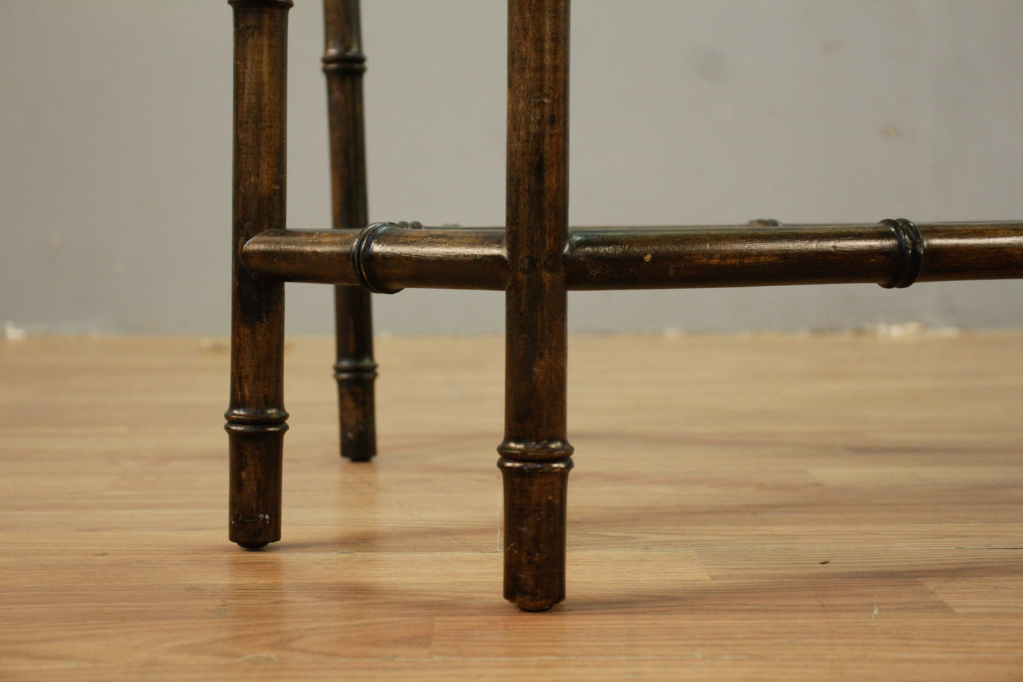 Hollywood Regency Faux Bamboo & Glass Coffee Table - ONLINE ONLY