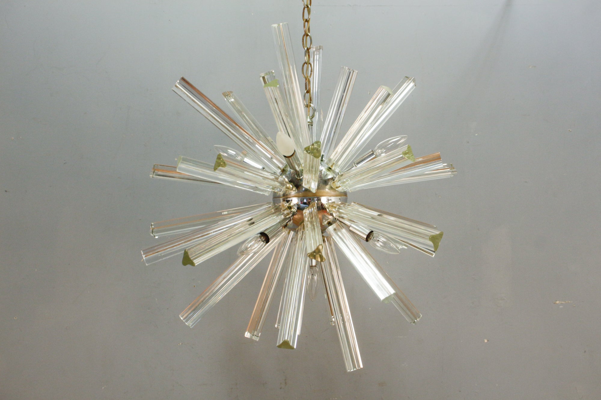 sputnikページ Chrome & Glass Sputnik Chandelier - ONLINE ONLY – Furnish Green