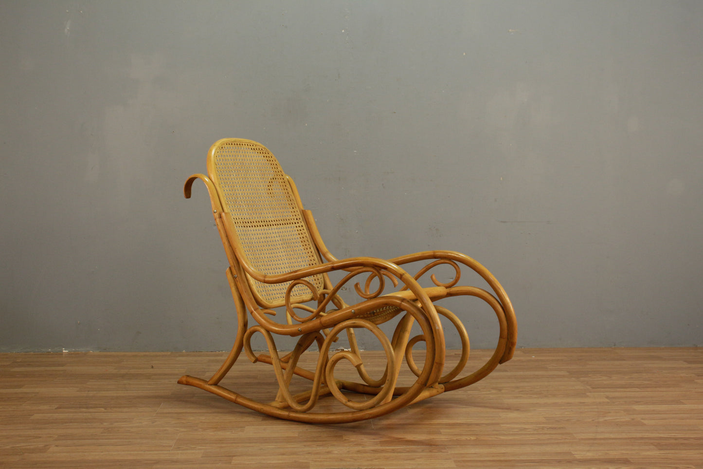 Thonet-Style Rattan & Cane Rocking Chair - ONLINE ONLY