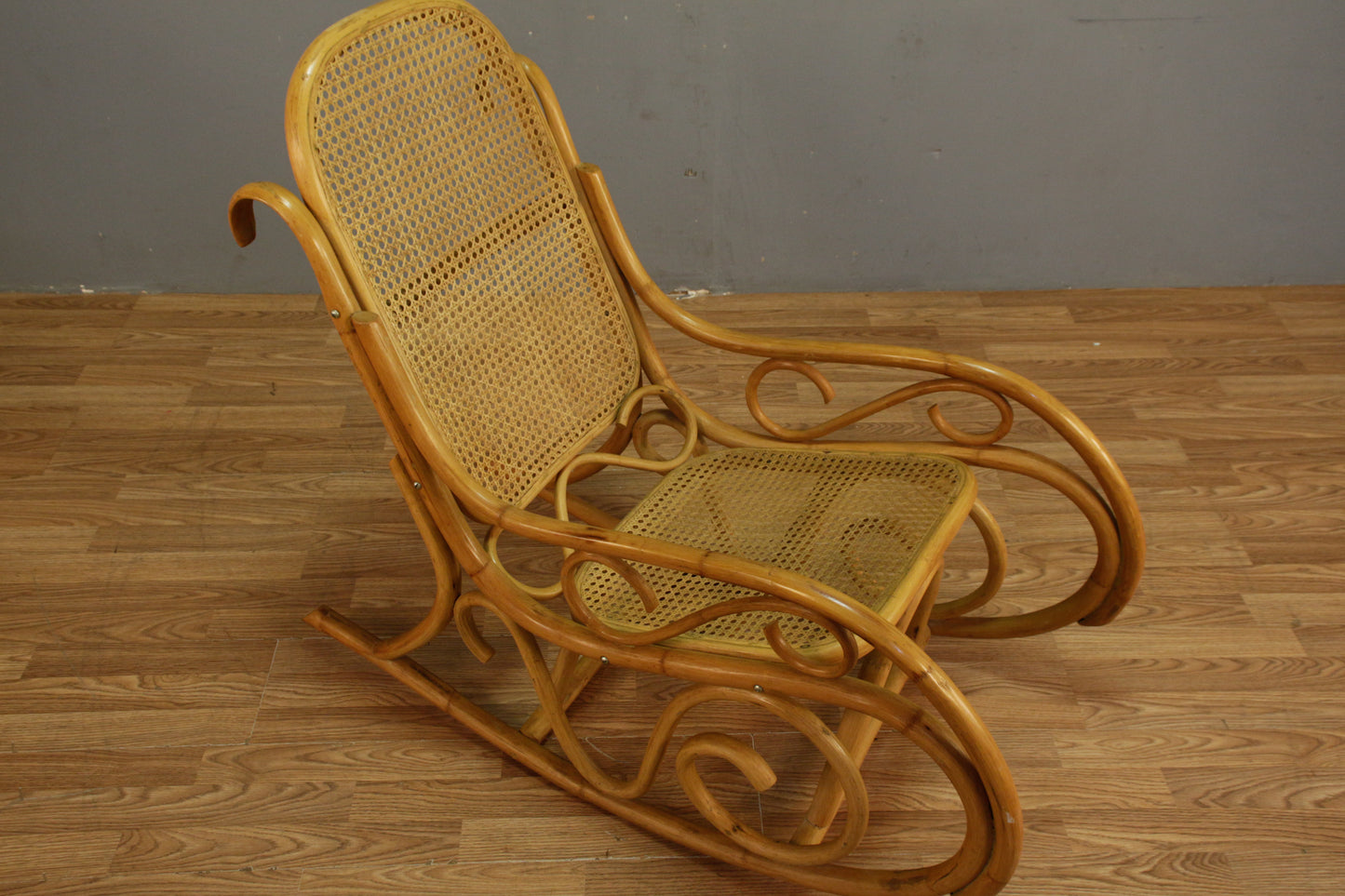 Thonet-Style Rattan & Cane Rocking Chair - ONLINE ONLY