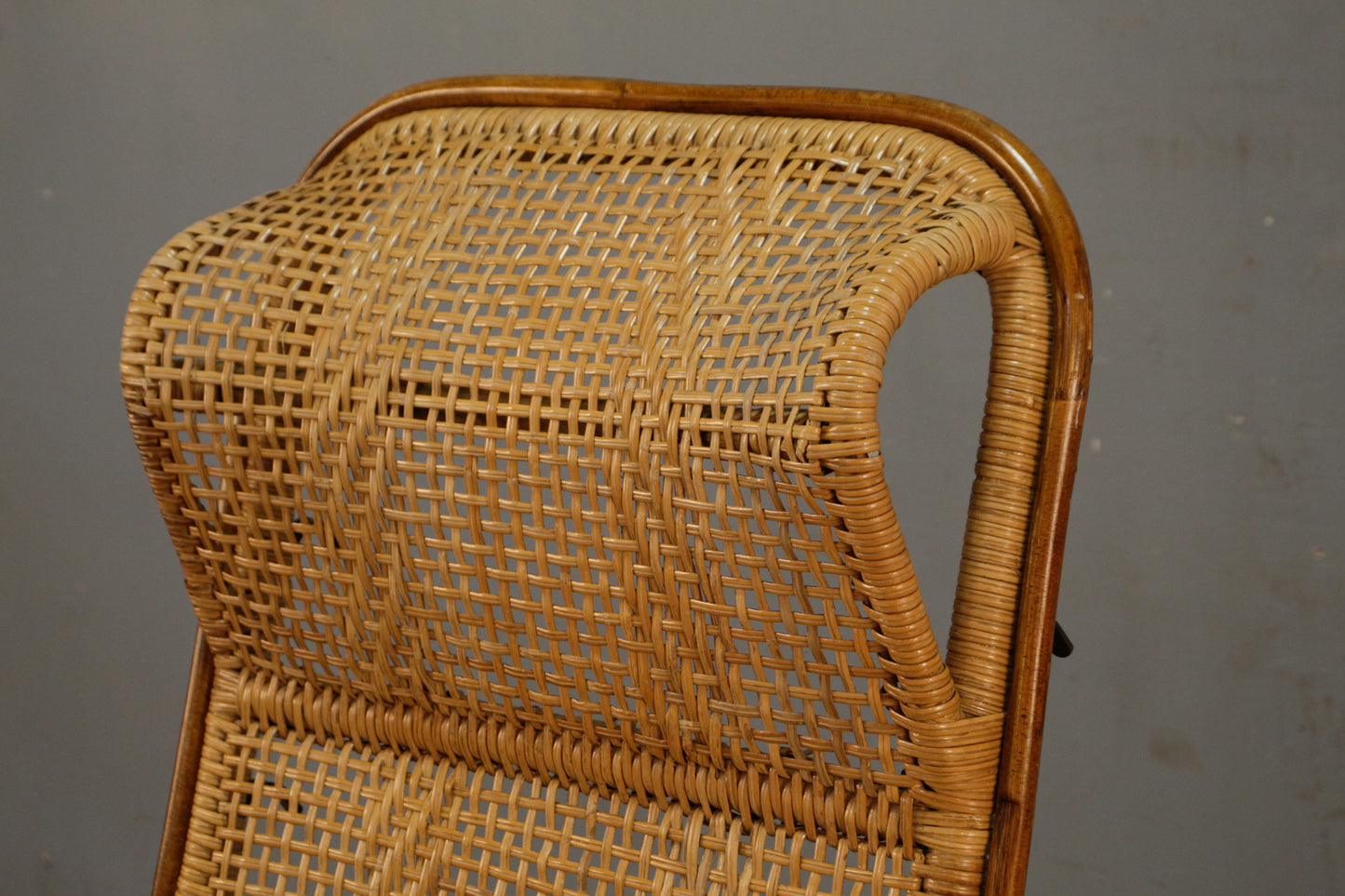 Rattan & Bamboo Reclining Lounge Chair