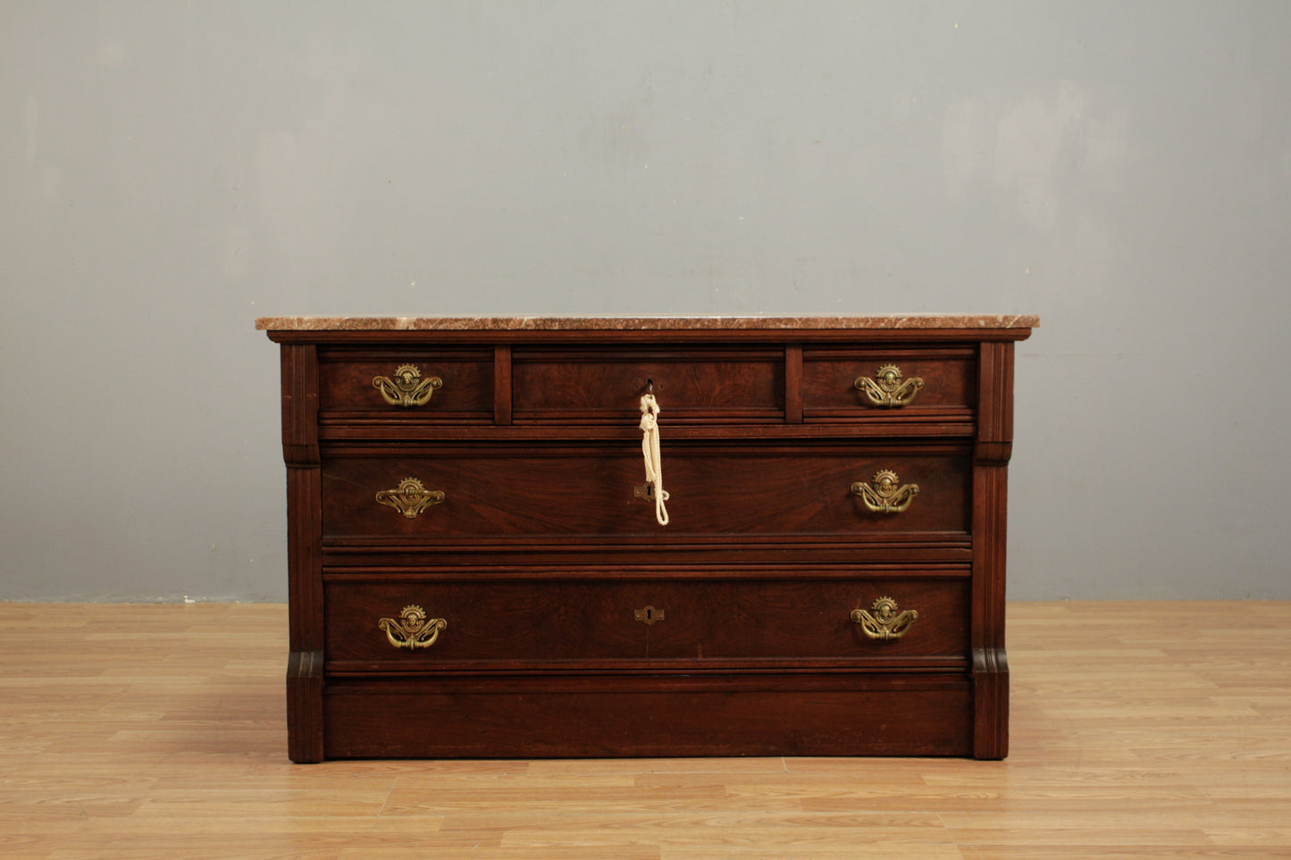 Victorian Marble-Top 5-Drawer Dresser - ONLINE ONLY