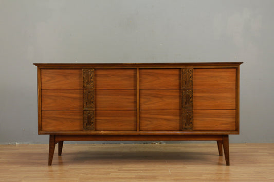 Bassett Carved Walnut 6-Drawer Dresser - ONLINE ONLY