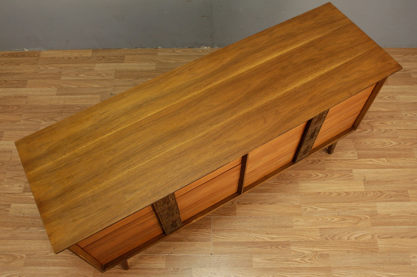 Bassett Carved Walnut 6-Drawer Dresser