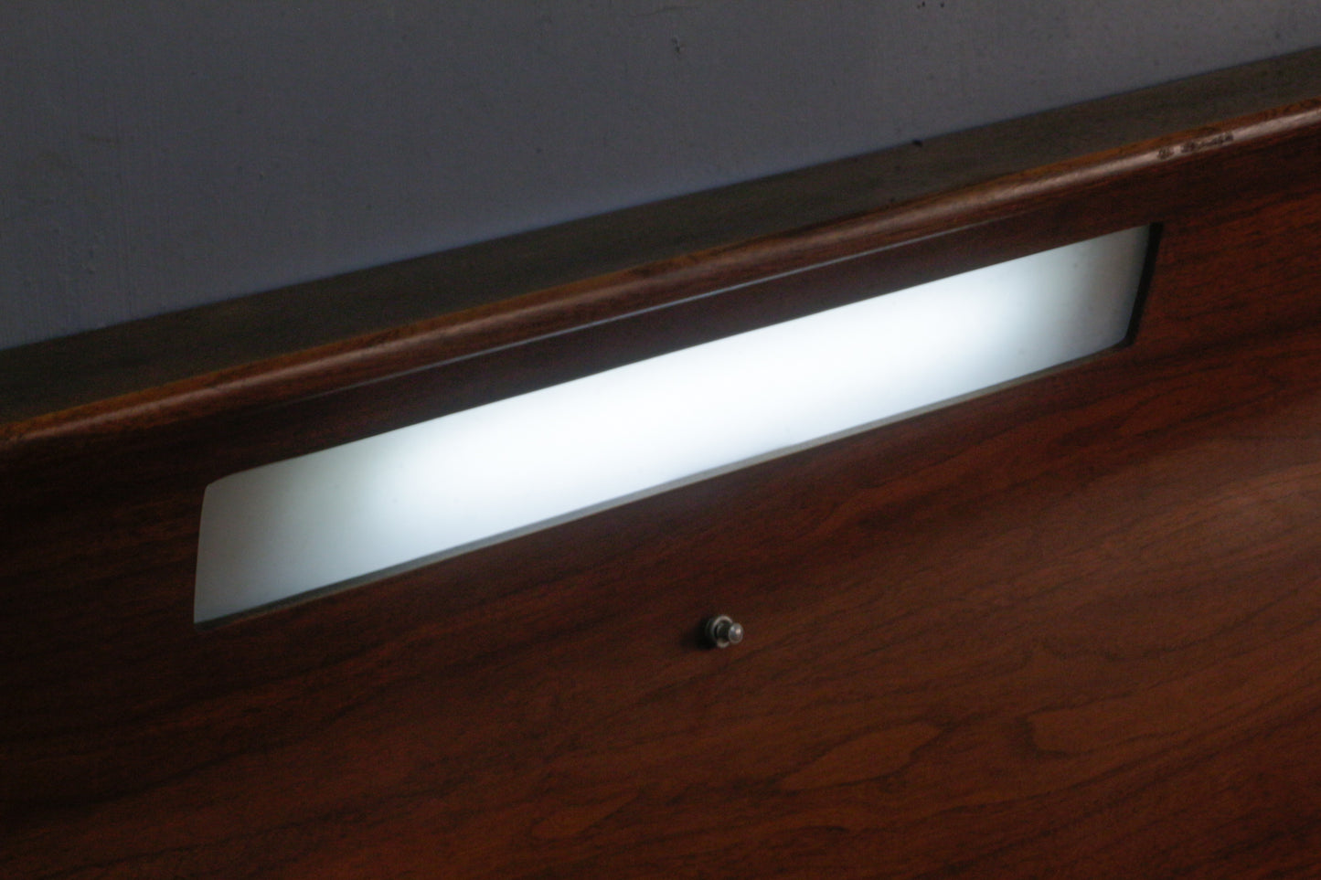 Extra-Wide Walnut Illuminated Full Headboard - ONLINE ONLY