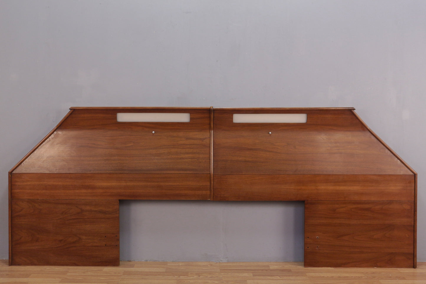 Extra-Wide Walnut Illuminated Full Headboard - ONLINE ONLY