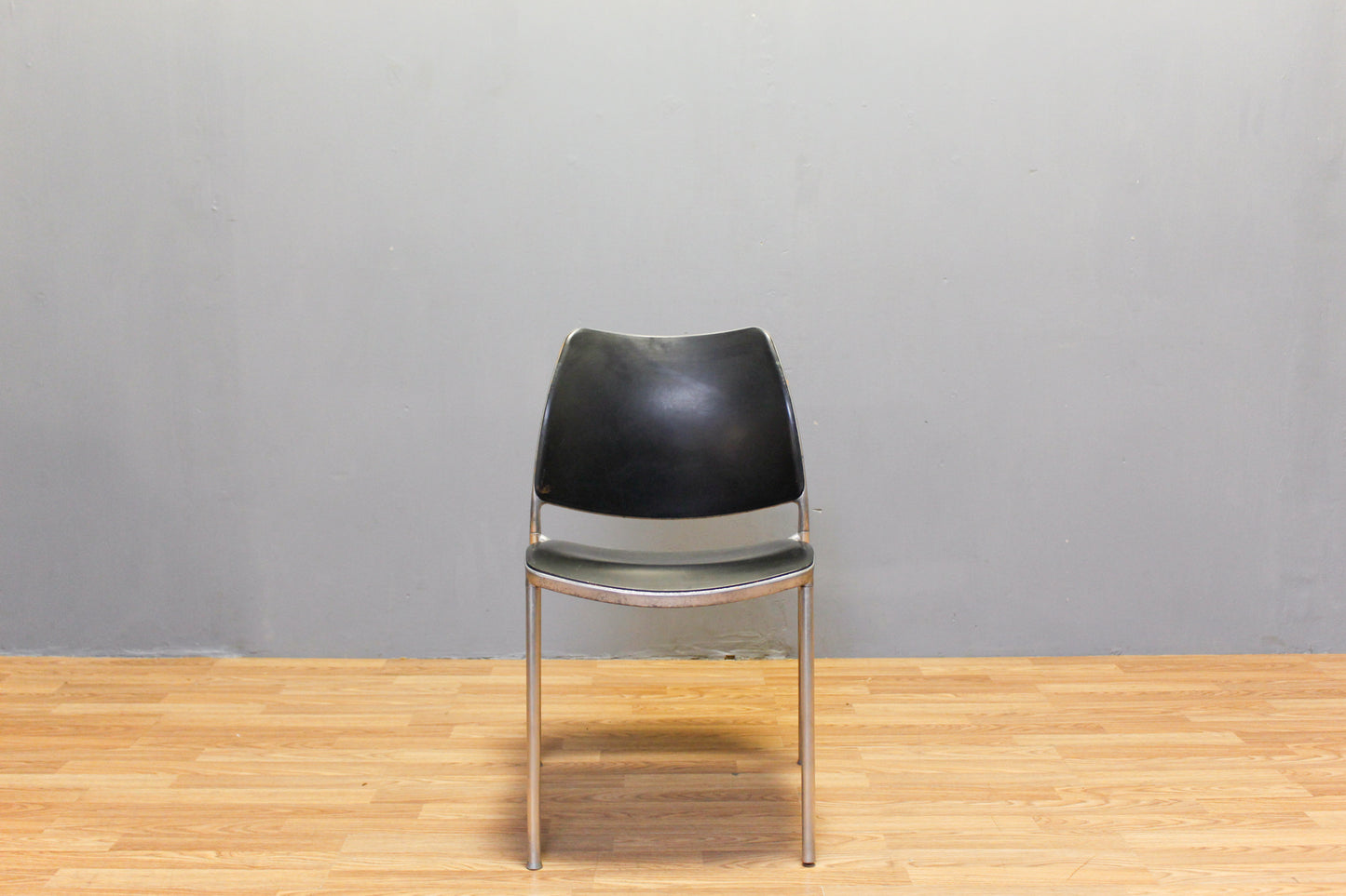 STUA "Gas" Aluminum & Black Side Chair