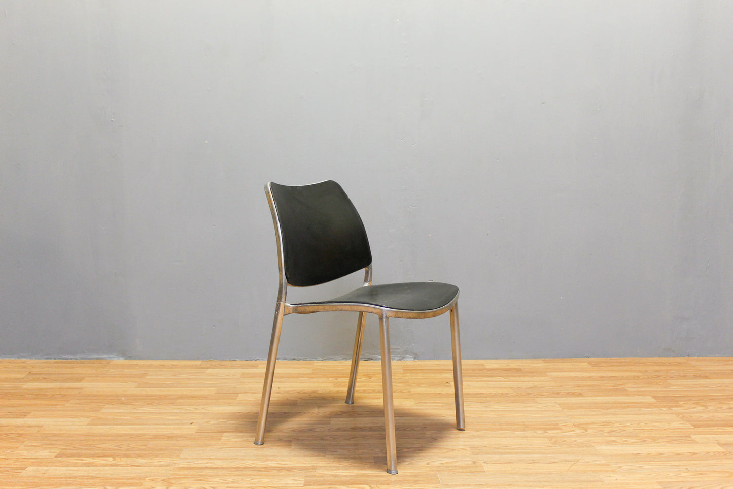 STUA "Gas" Aluminum & Black Side Chair