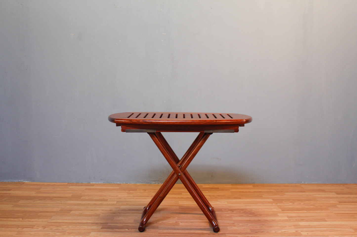 Rosewood Slatted Adjustable Coffee Table