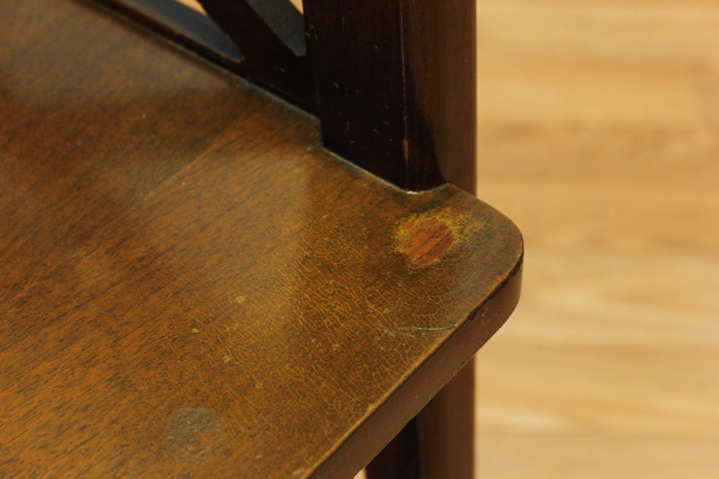 Mid Century Walnut & Glass 2-Tier Side Table